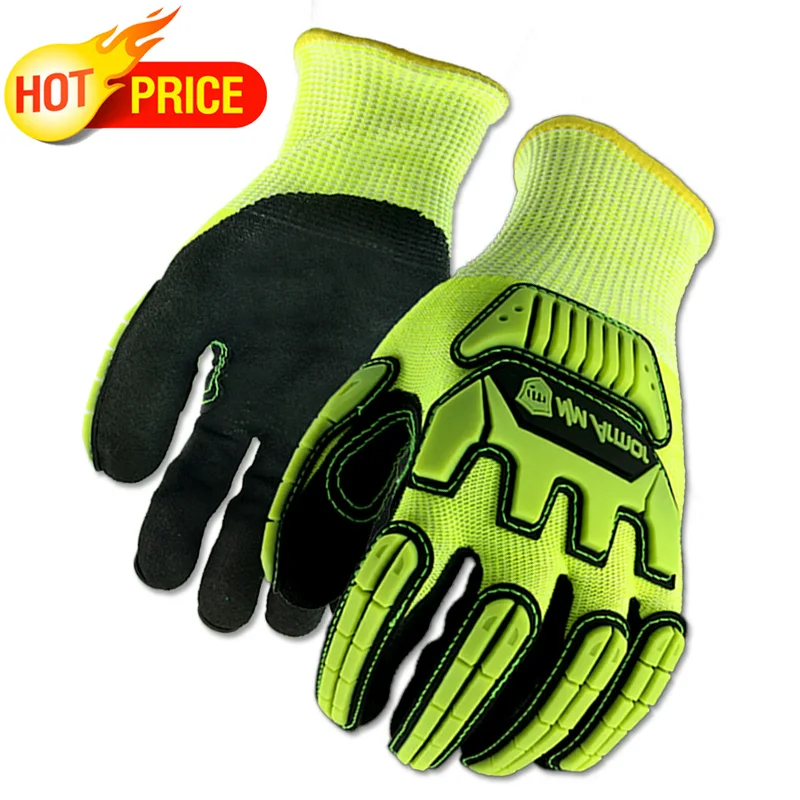 Антивибрационные механические устойчивые к порезам защитные рабочие перчатки