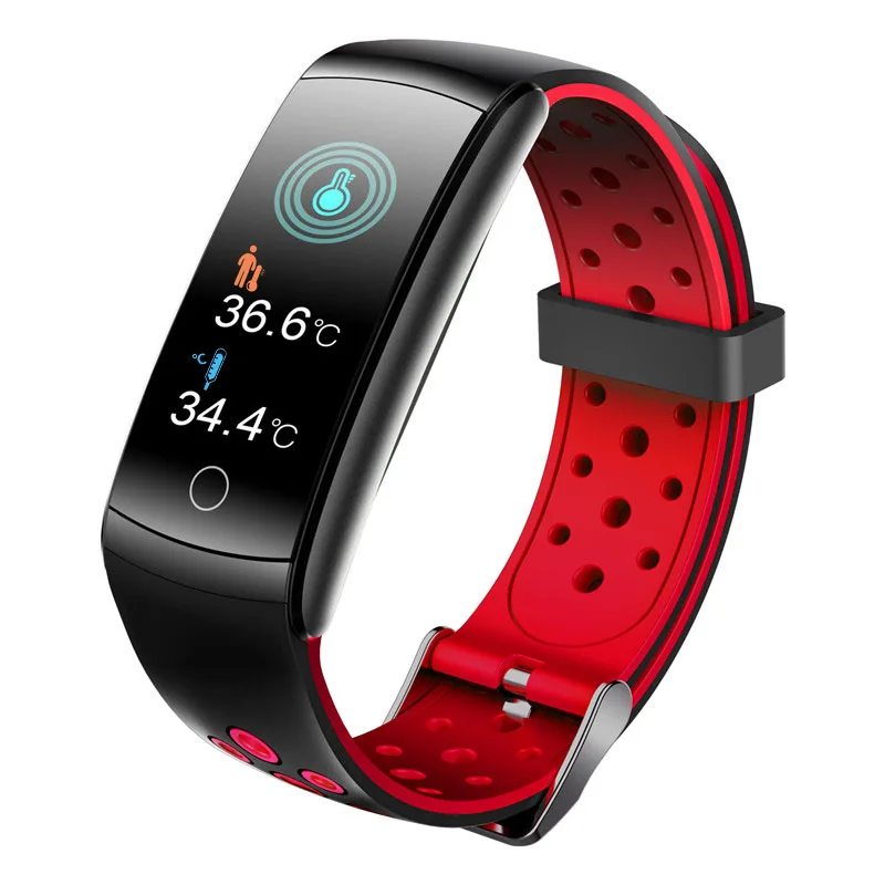 

New Q8L Smart Bluetooth Bracelet 24-hour Temperature Monitoring Dynamic Heart Rate Blood Pressure Watch Waterproof Sports