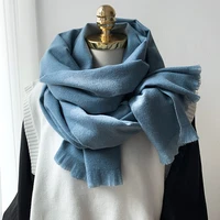 2020 winter warm soild color cashmere women scarf thicked female wool shawls autumn scarves muslim head scarf hijab foulard