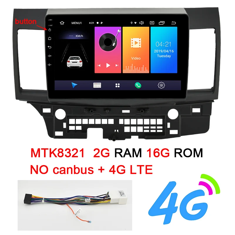 8321 NO canbus 4G AUTOTOP 2 Din Автомобильный мультимедийный радио Android 9,0 для Mitsubishi Lancer 2007- 10,1 дюймов Lancer DVD Автомобильный gps Видео плеер стерео - Цвет: 8321 NO canbus 4G