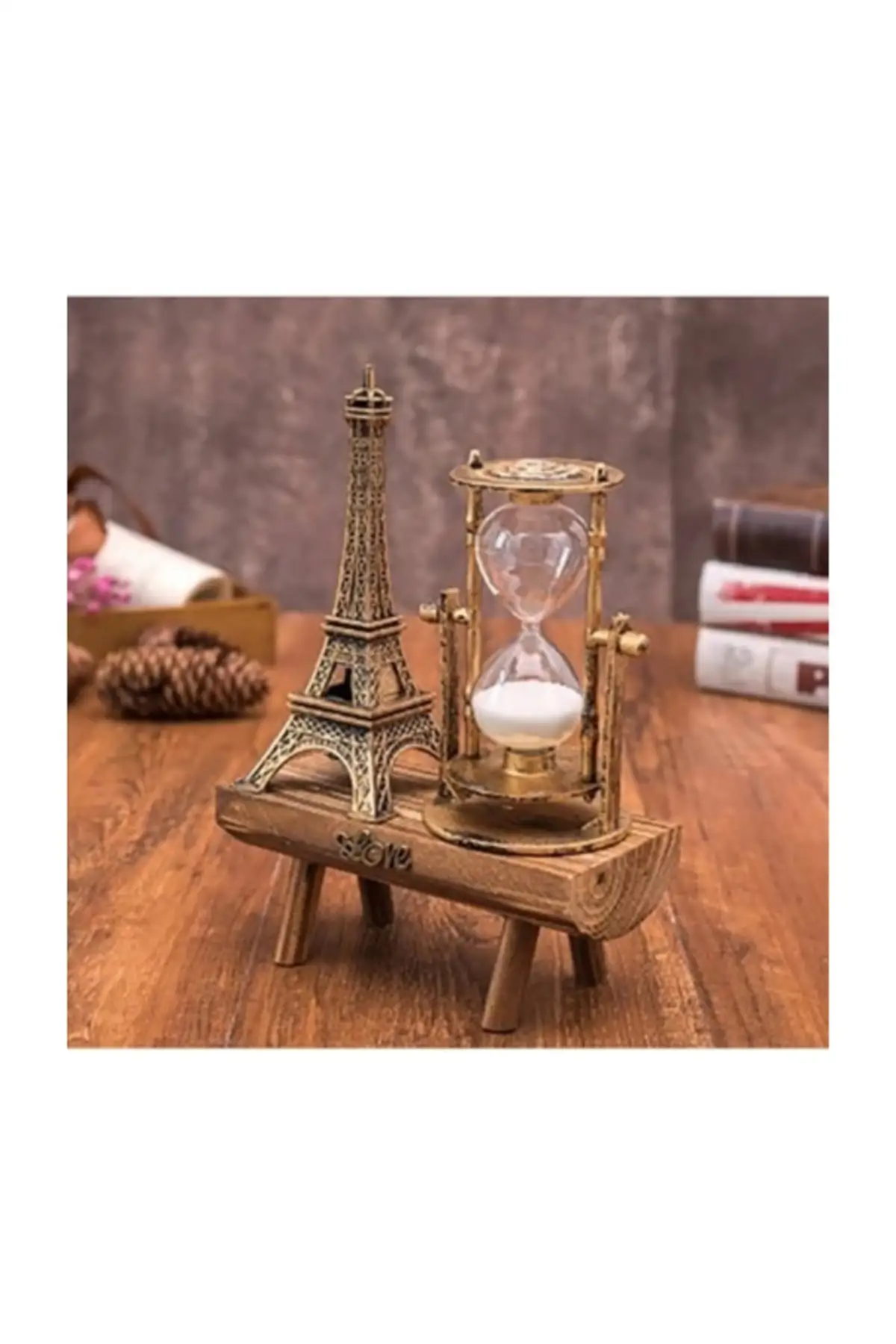 

Decorative Gift Eiffel Tower And Hourglass Design Gift Scarf Home Office Decoration