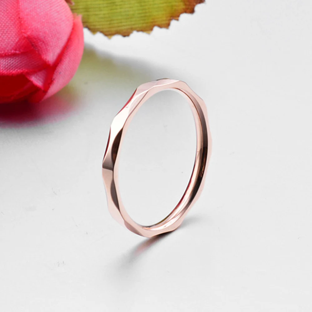 JHSL 2 мм маленькие тонкие женские обручальные кольца из нержавеющей стали