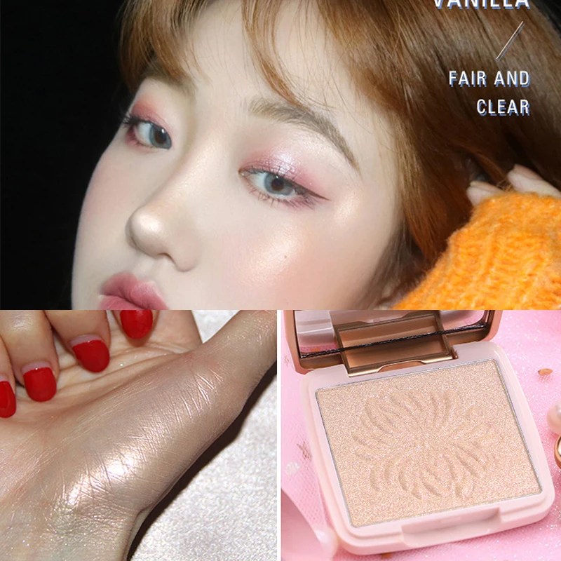 Тени для век Сияющие сатиновые с высокой зажигалкой одноцветные макияжа розовые