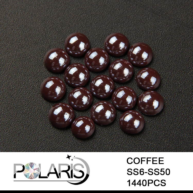 Polaris AAAAA кофе полукруглый исправление стразы керамическая жемчужина ss10/ss12/ss16/ss20