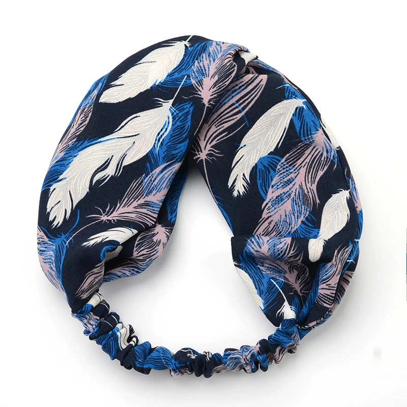 Популярная Милая широкая повязка на голову с узлом для женщин корейский стиль