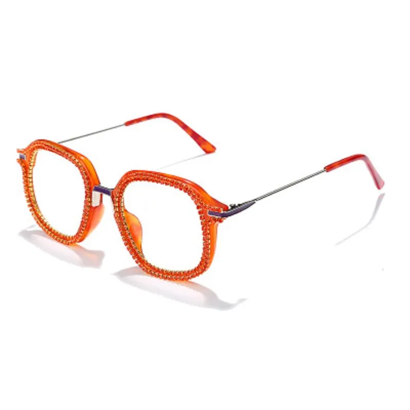 Трендовые квадратные очки со стразами для женщин 2020 Роскошные брендовые