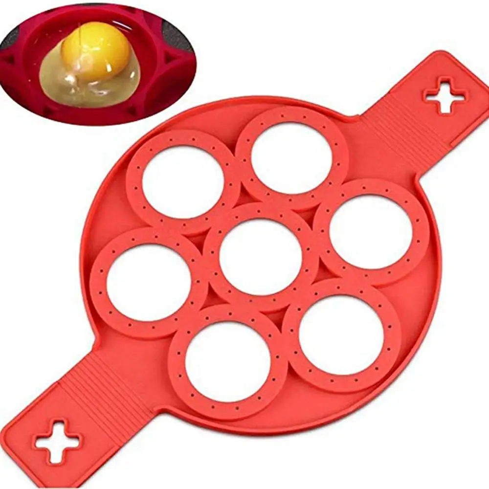 Силиконовое кольцо для яиц с 7 отверстиями круглая блинница инструмент обжарки