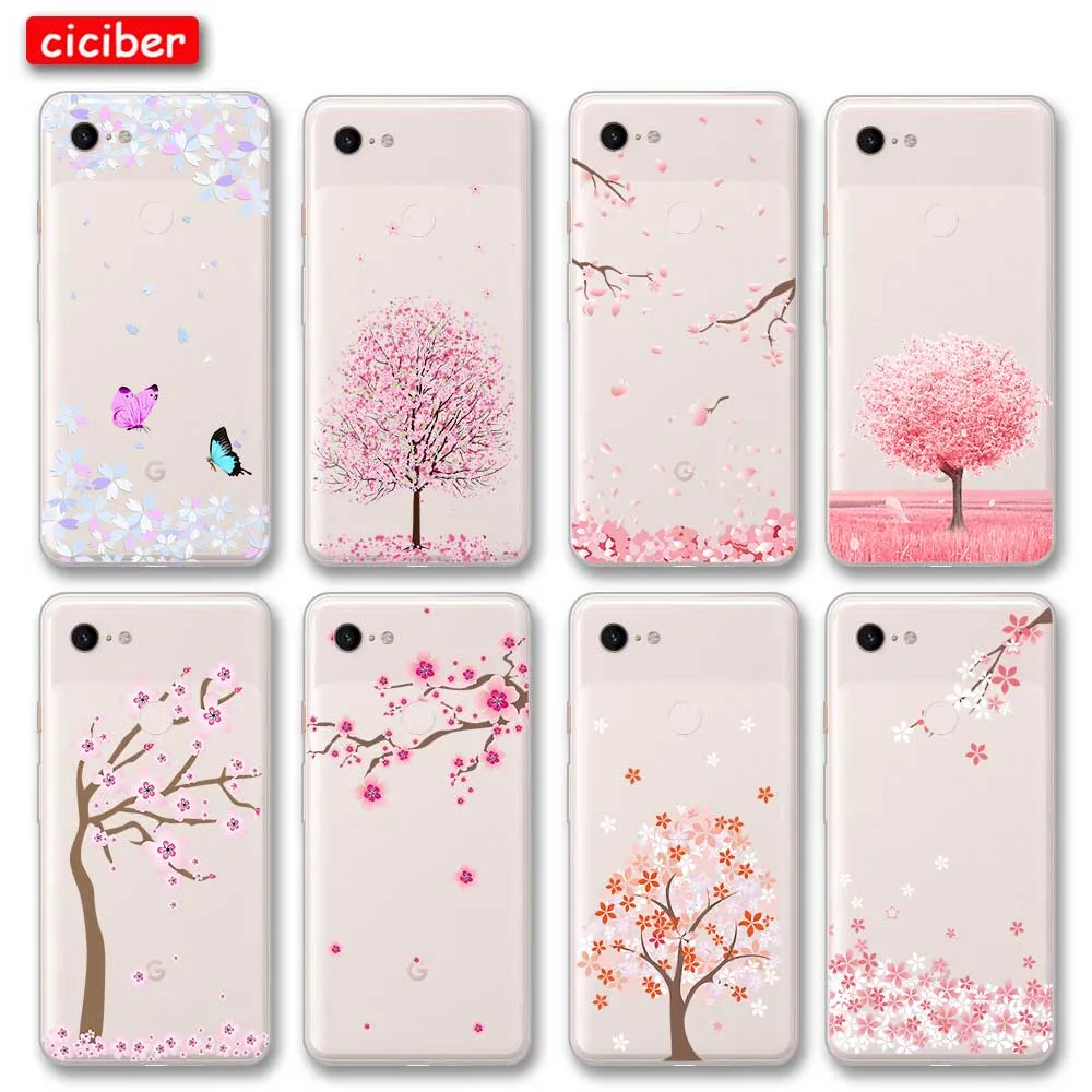 

Cherry Blossoms Phone Case For Google Pixel 4 5 3 2 XL Cover for Pixel 3a 4a 5G XL Soft Silicone TPU Shockproof Protection Funda
