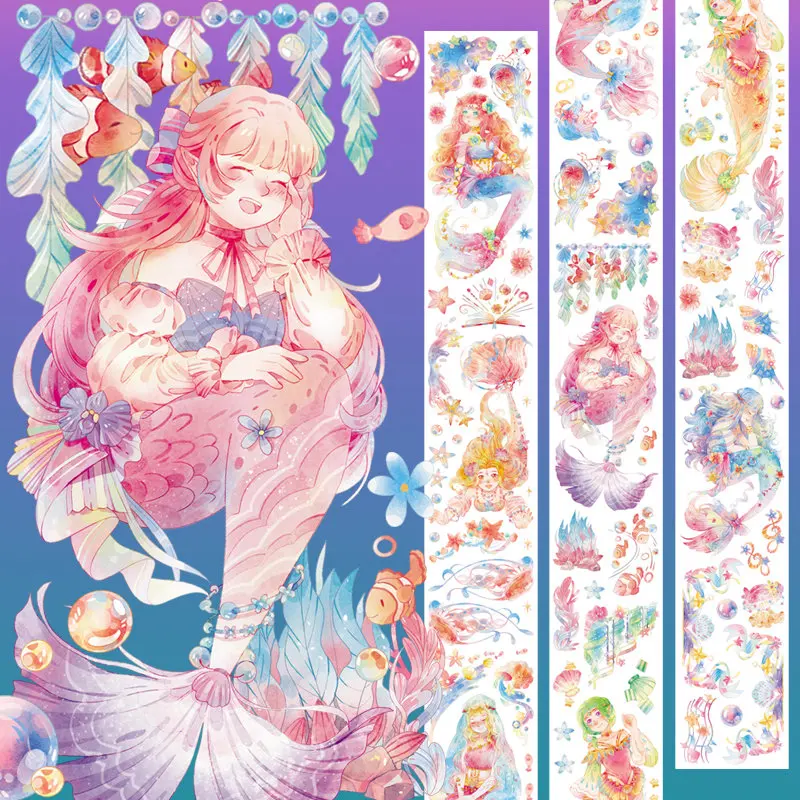 

Русалка Honey Land PET, специальные масляные Васи-ленты, цилиндрический журнал, Маскировочная лента, клейкая лента, сделай сам, скрапбукинг, искус...