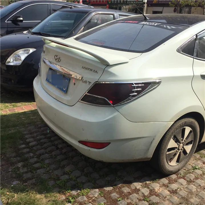 Для accent Verna спойлер высокого качества ABS Материал заднее крыло автомобиля праймер