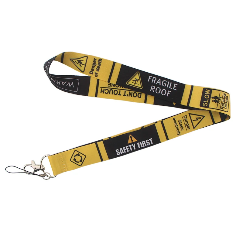 PC1106 Предупреждение ющая картина &quotзнак&quot арт брелок шнур шейный ремешок для