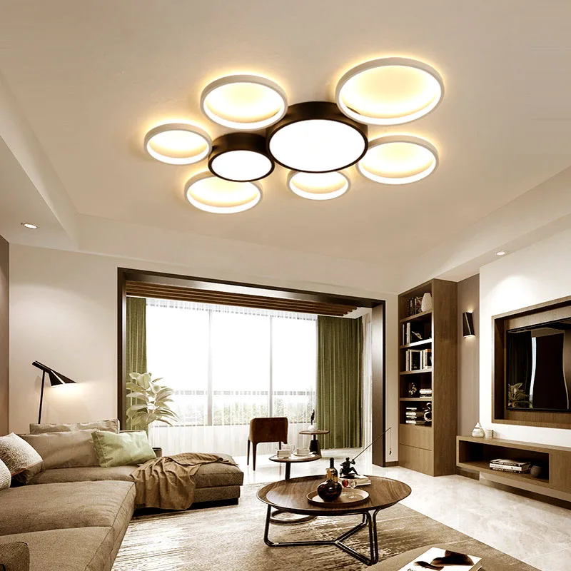 

Factory direct Nordic modern living room LED ceiling lamp bedroom lamp restaurant LED chandelier hotel lamp round LED lamp