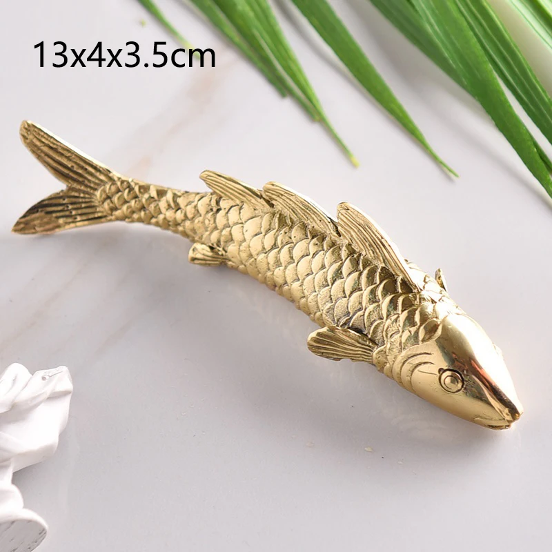 Креативная Медная скульптура кои ремесла Украшение стен медное украшение для