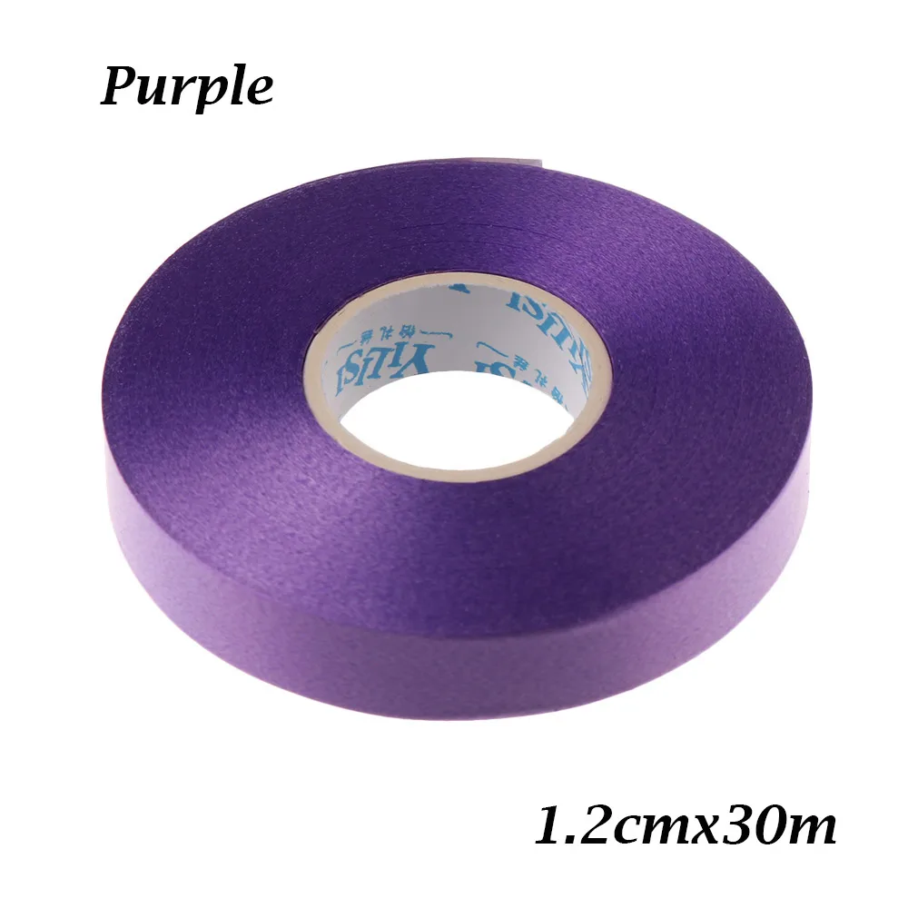 purple 30m 5/10/возможностью погружения на глубину до 30 м лента для воздушных шаров рулон фольга, латекс воздушные шары украшения Свадебные украшения подарочной коробке декора на день рождения, фестиваль, вечерние Supplie - Цвет: purple 30m