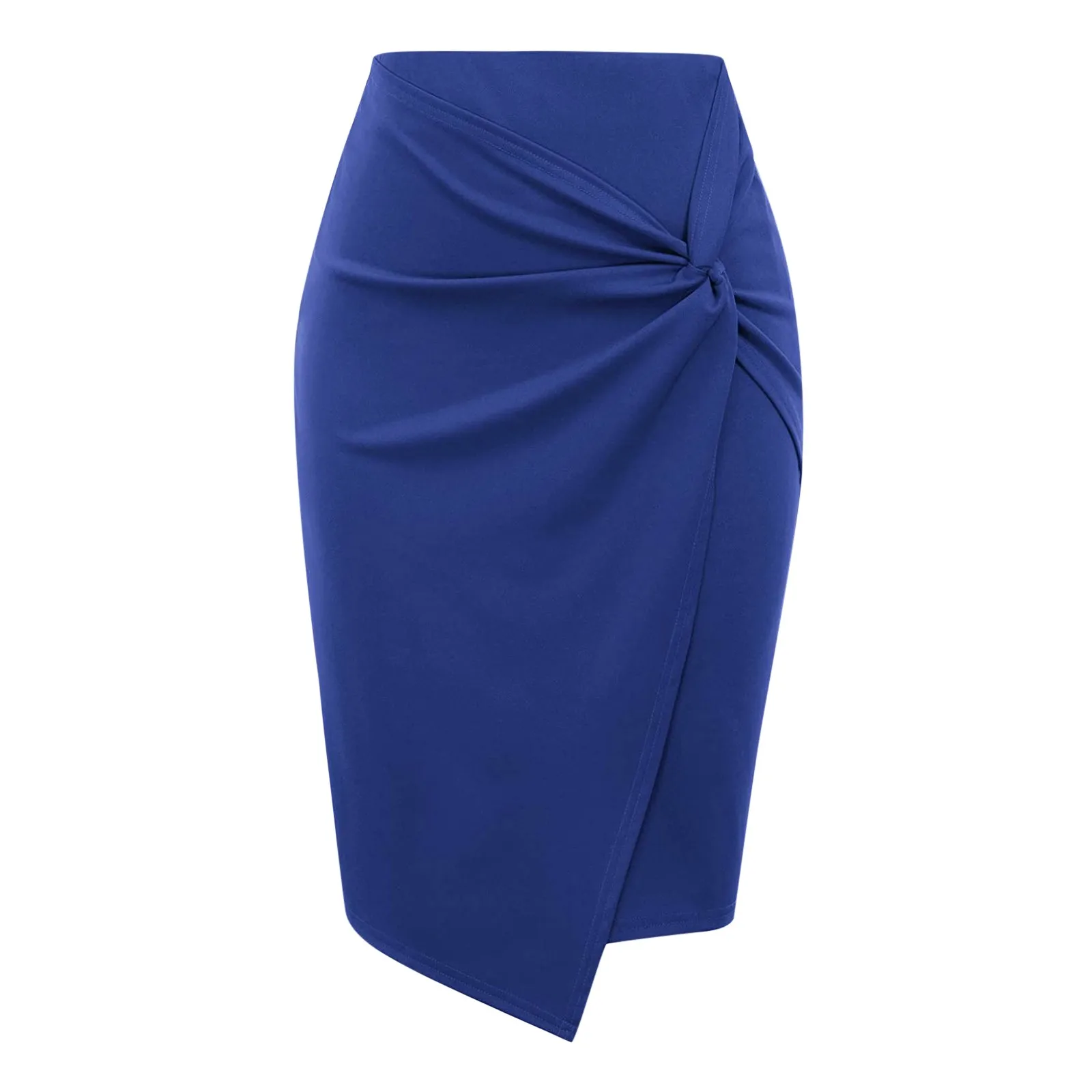 

Women's Elegant Office Solid Color Twisted Pencil Skirt Short Dress Fashion Sexy Tight Skirt Uniform 2021
