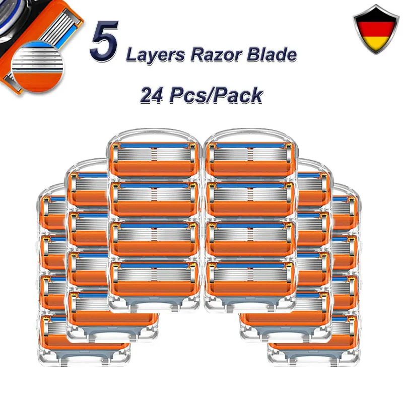 Ручные безопасные бритвенные лезвия 5 слоев сменных головок для кассет прямого
