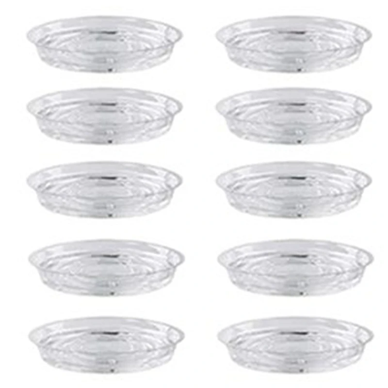 

Plant Saucers, 10 Pack of 30cm (12 Inch), Transparent Flower Pot Drip Trays for Indoor & Outdoor Plants Garden Clear