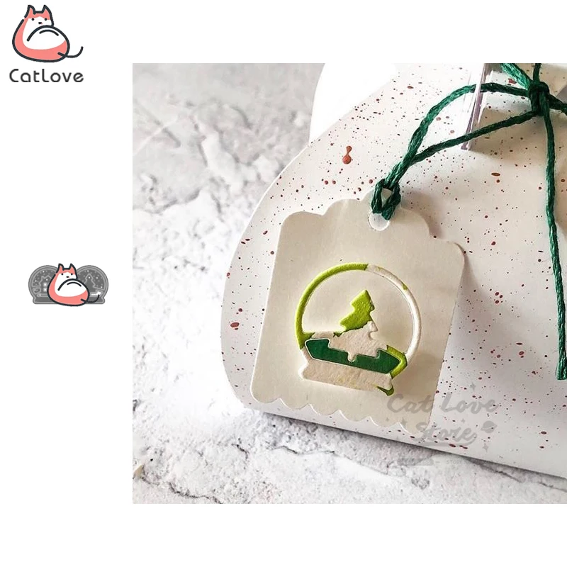 Металлический режущий трафарет для скрапбукинга House Tree Circle декоративные штампы