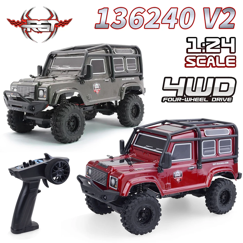 

RGT 136240 V2 1/24 RC Car RTR 15km/h 4WD Crawler Car Off Road Vehicle Models Boy Toys Gifts