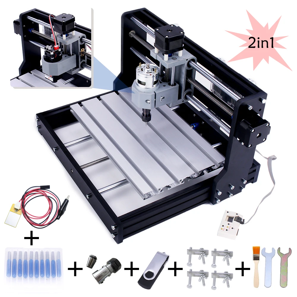 

CNC 3018 Pro Router Carving Laser Engraving Machine GRBL 1W 3W 5.5W 10W 15W PWM Laser Kit