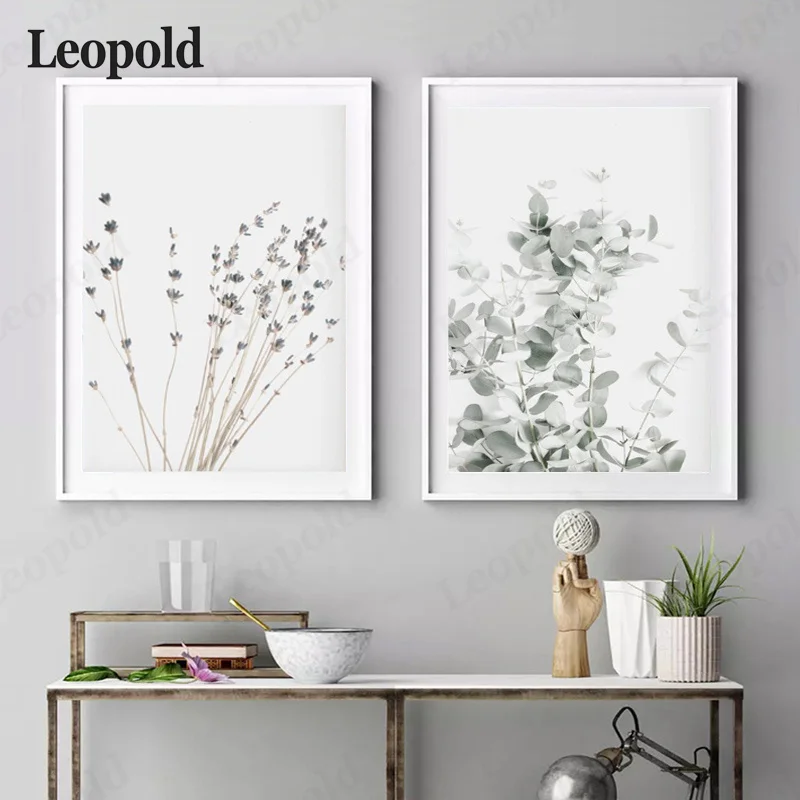 

Nordic Simplicity Style Lavender Eucalyptus Plant Posters Botanical Canvas Picture Wall Art Nordic Decoration Home