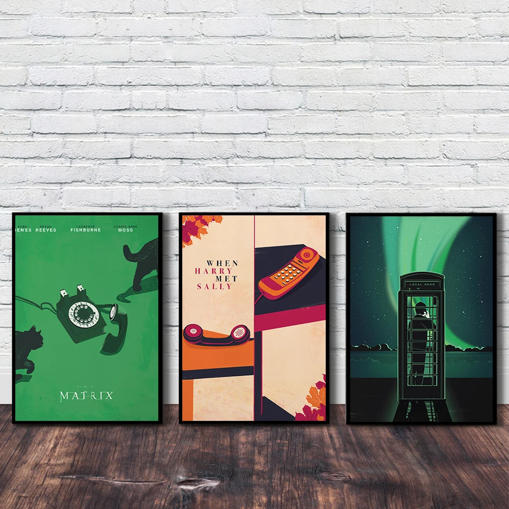 Картина на холсте с изображением героев Классические винтажные кинопостеры и