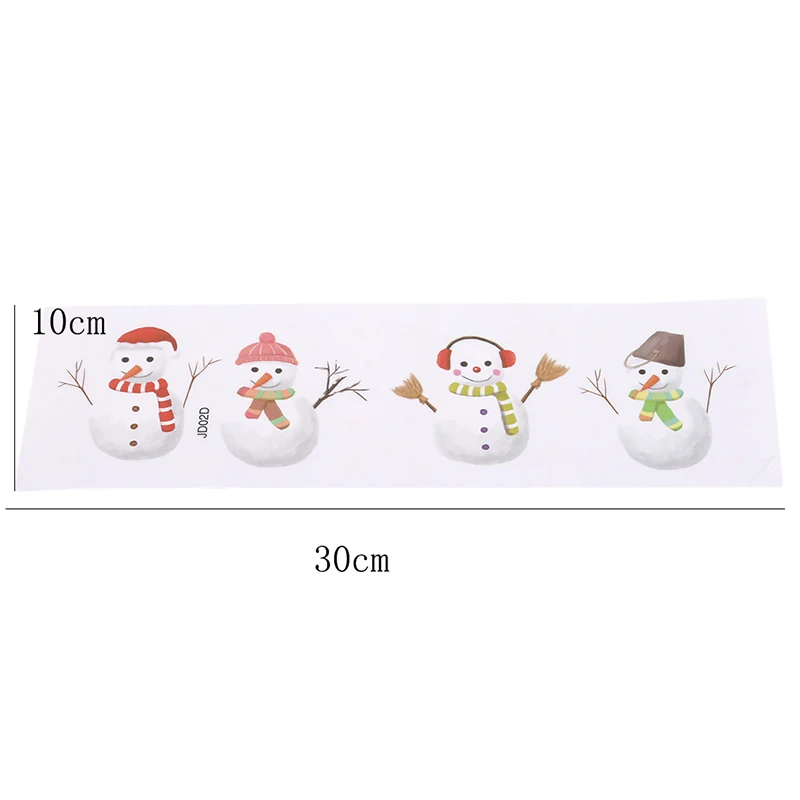 Рождественский подарок снеговик снежинка Электростатическая наклейка окно