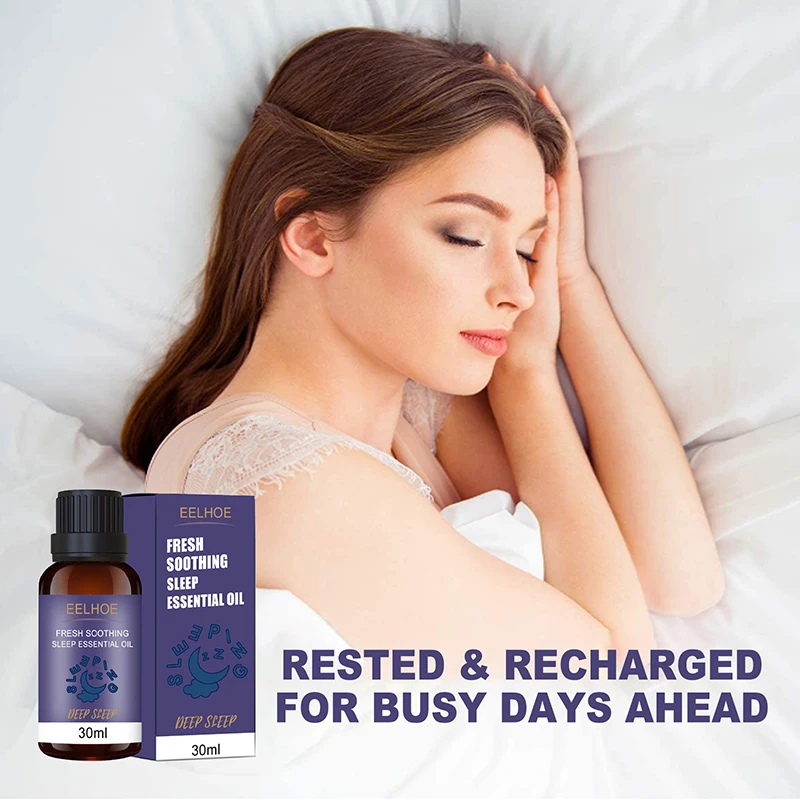 

Eelhoe 30ml Sleep Essential Oil Soothing Sleep Aid Spray Plant Essence Lavender Soothing Essential Oil Relax Body Care QBMY