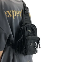 tactical men chest bags designer cool shoulder crossbody bags for men hip hop streetwear bag short trip travel messengers bag