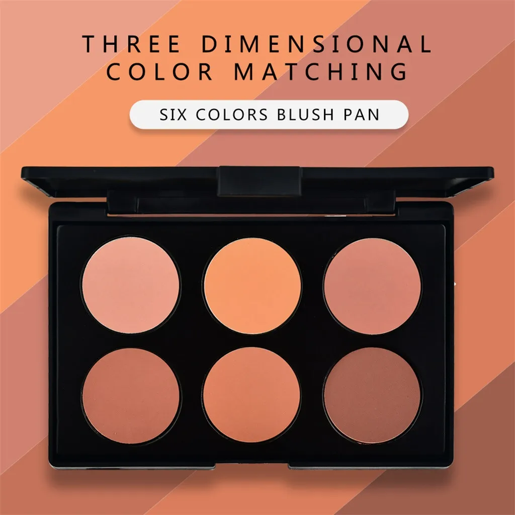 Женский красный макияж для лица Румяна Пудра гладкий Макияж контур основа