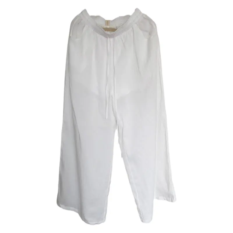 

XITAO Embroidery Women Pants Fashion New Women Irregular Goddess Fan Casual Style Loose 2021 Summer Full Length Pants WMD1197