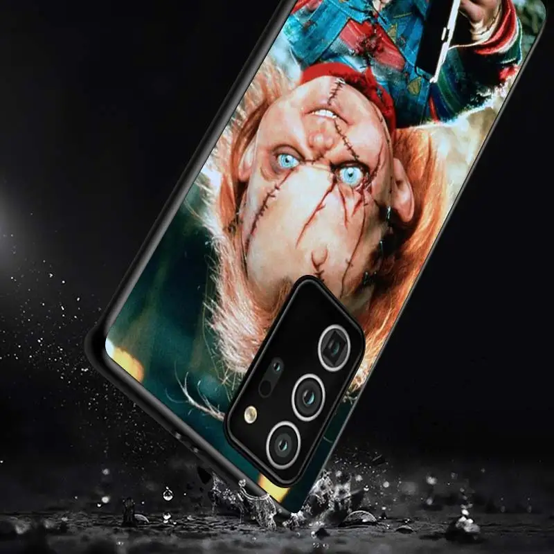 

CHUCKY HORROR CHURSE For Samsung S20 FE Ultra Plus A91 A81 A71 A42 A51 5G UW A41 A31 A21 A21S A11 A01 Black Phone Case