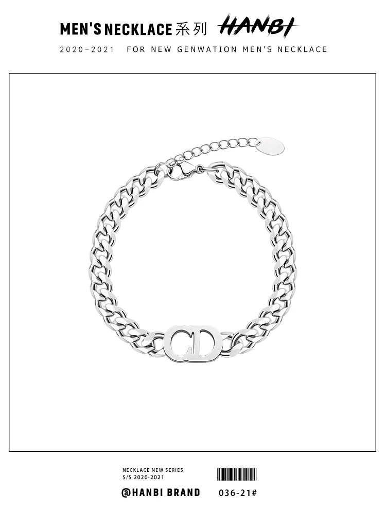 

Titanium Steel Bracelet Men'S Fashion Korean Version Single Simple Personality Men'S Bracelet Ins Hip Hop Boy Couple
