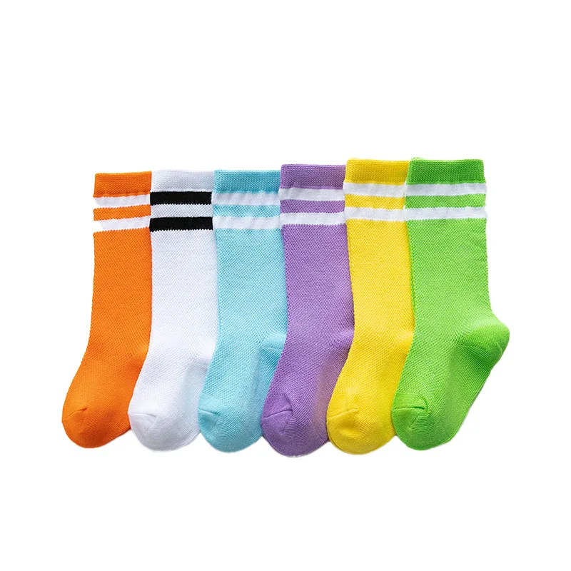 

6 Pairs/lot 2021 Spring Summer Kids Socks Korean Style Thin Mesh Baby Boys Girls Cotton Socks for 1-8Years Old Children