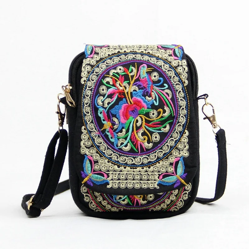 Этнические сумки через плечо с вышивкой винтажный вышитый холщовый чехол сумка