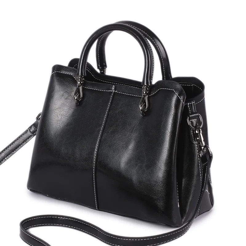 Luxury Brand Designer Ladies Handbag Women Genuine Leather Shoulder Bag Classical Top Quality Cowhide Crossbody Bag-Hobos Purse