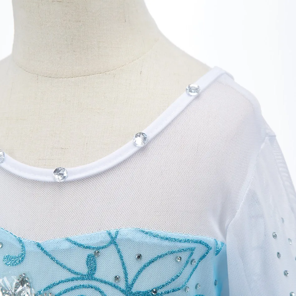 Kids Elsa Dress for Girl Summer Sequin Princess Costume Children Snow Queen Elza Halloween Birthday Party Cosplay Fancy Vestidos | Детская