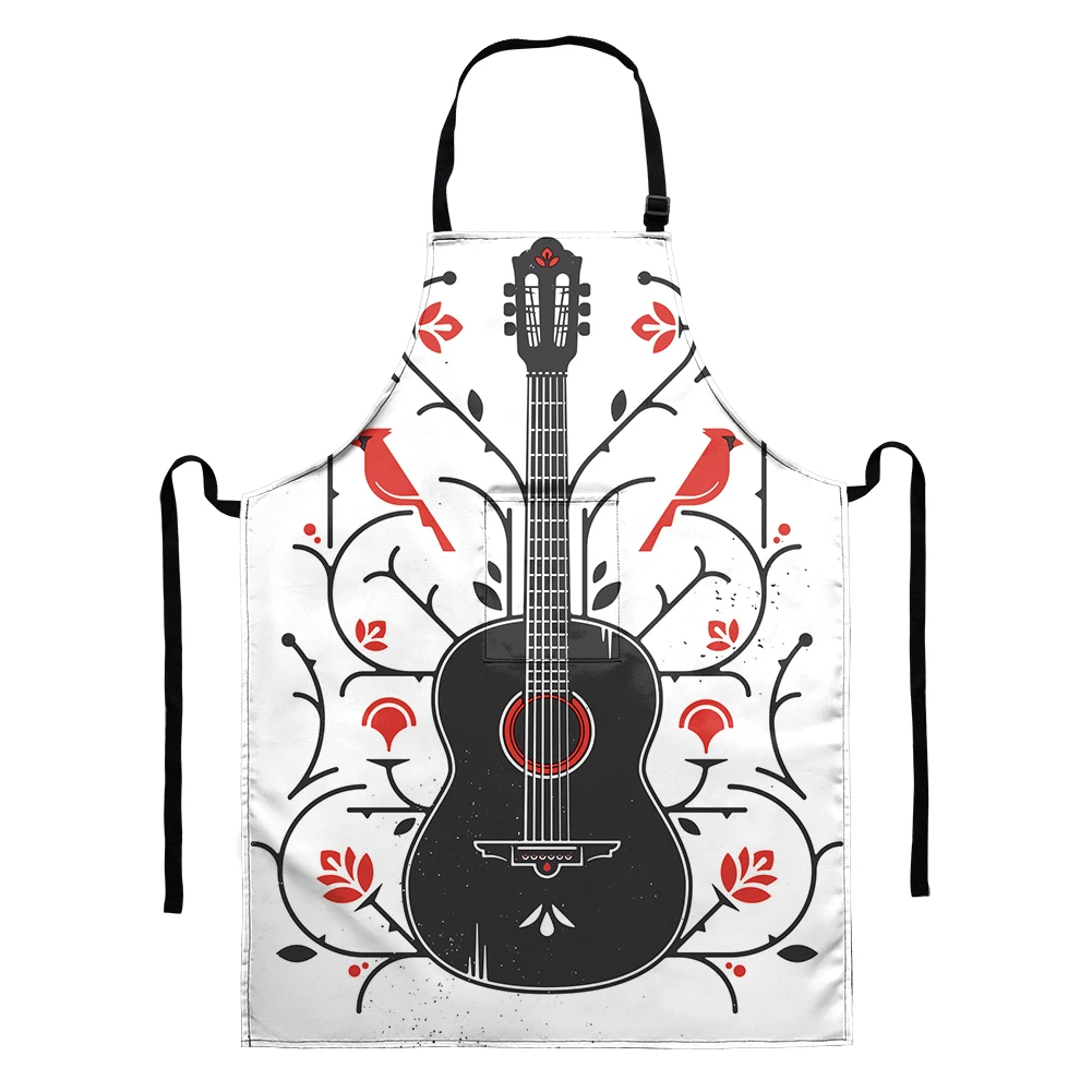 Кухня Регулируемый фартуки Искусство Гитара принты Водонепроницаемый без