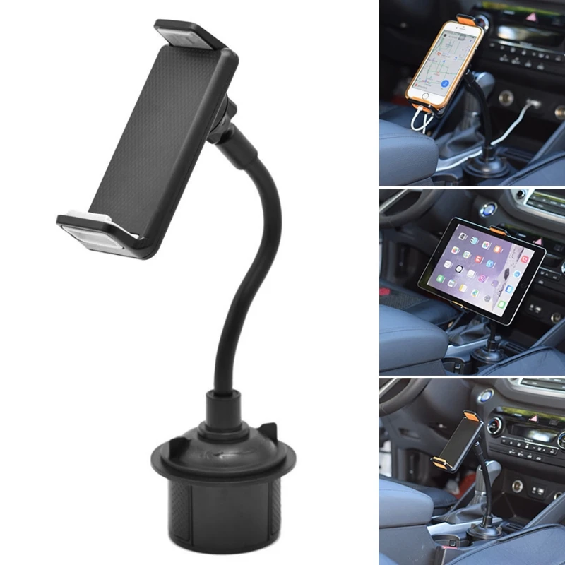 

360Ëš Rotation Car Cup Mount Holder Stand For 4-11 inch Mobile Phone Tablet PC