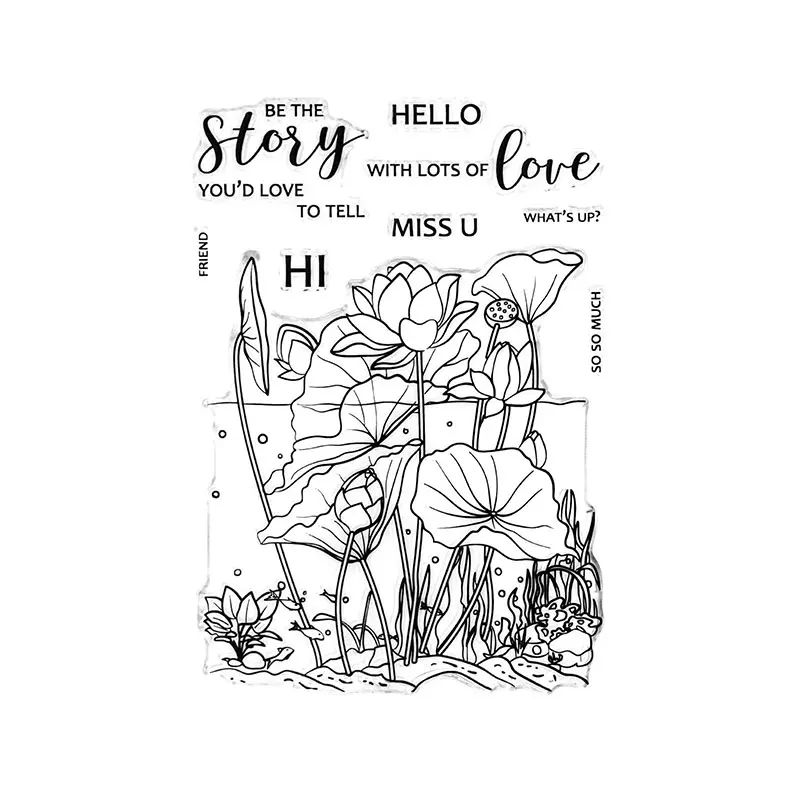 

Summer Lotus Leaf Cutting Dies and Stamps Scrapbook Dariy Decoration Stencil Embossing Template Diy Greeting Card Handmade