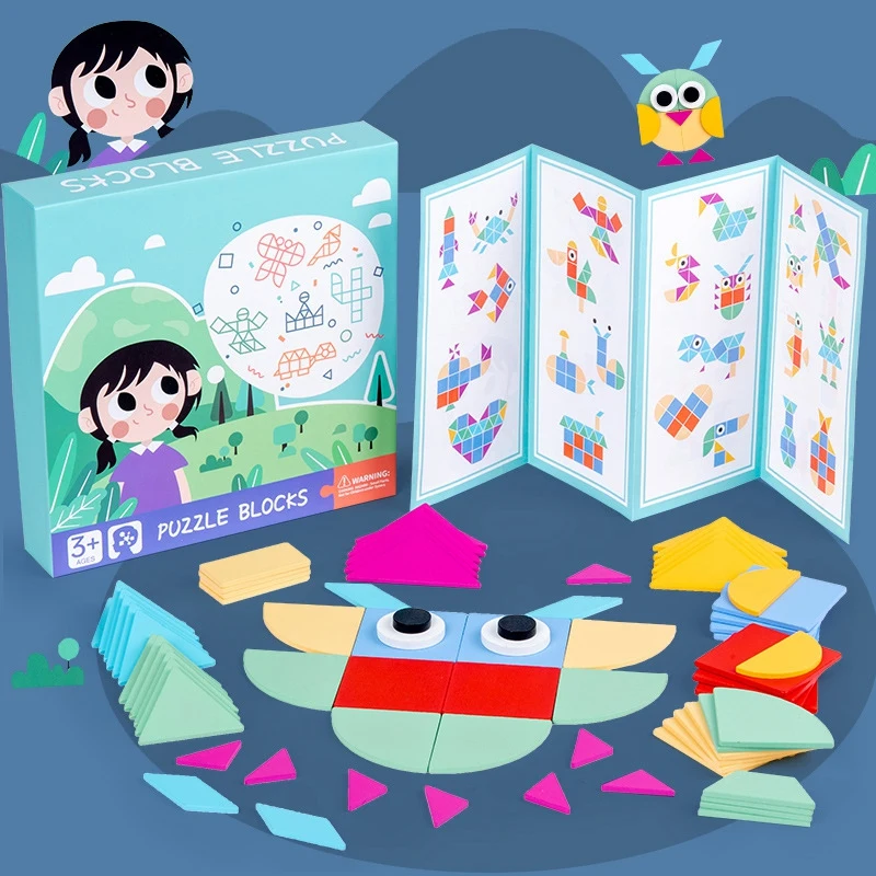 

FBIL-пазл, развивающие игрушки для детей, креативные игры, пазл для обучения детей, Развивающие деревянные игрушки геометрической формы