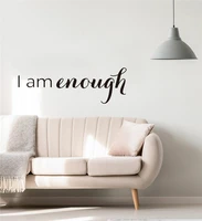 inspirational quote decal i am enough wall sticker home decoration motivational lettering vinyl art mural ph745