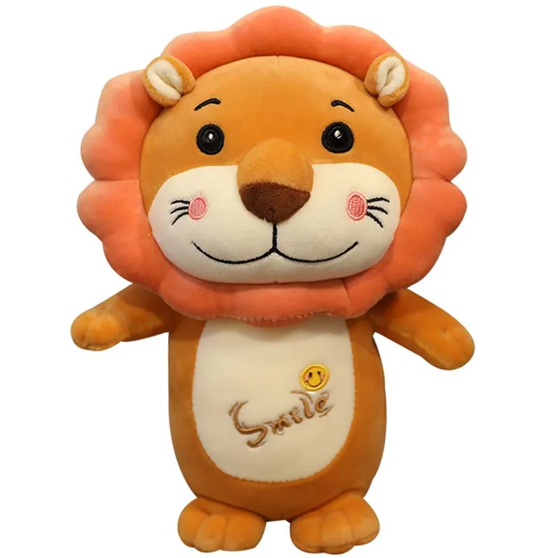 

30-115cm 6 patterns Plush Smile Lion dolls Stuffed lion soft toys Large sleeping pillow Luxury filling Sofa accessories cushions