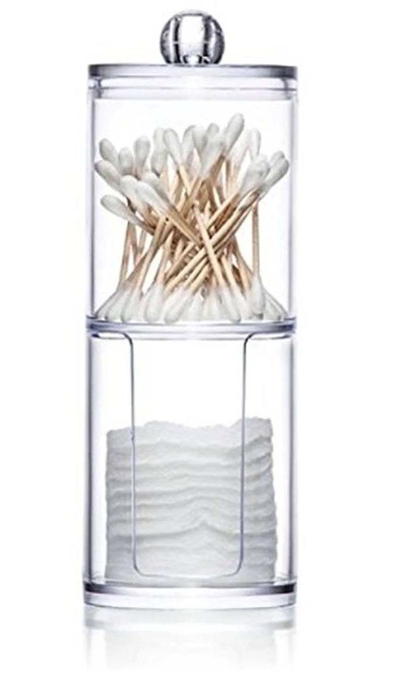 

Акриловые круглые банки, косметический Органайзер, пластиковая коробка для хранения косметики, ювелирных изделий, портативный держатель д...