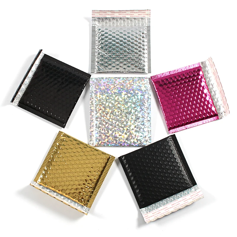 10 шт./лот многоцветные пузырчатые конверты для почтовых отправлений доставки с