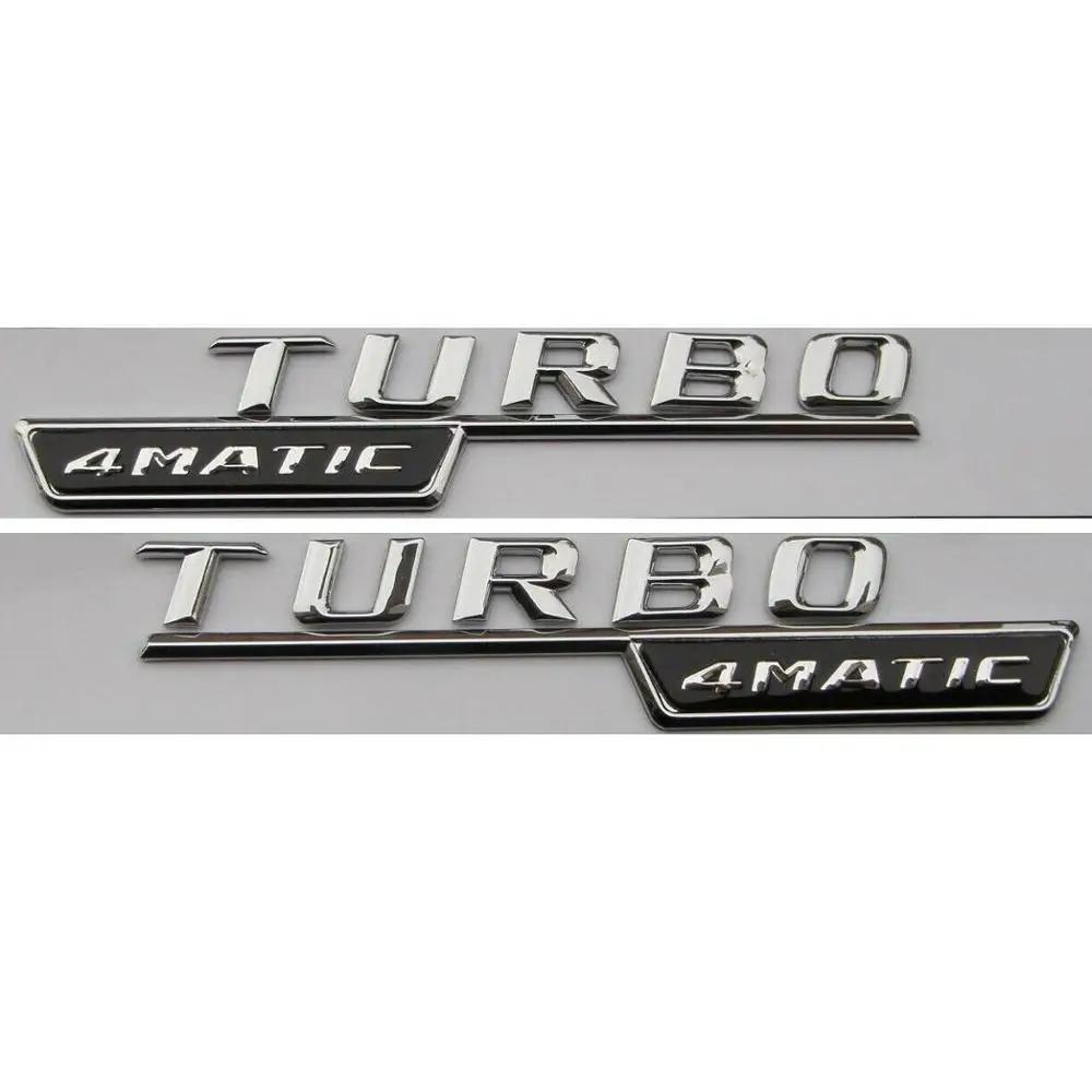 Хром крыло 3D буквы для TURBO 4matic эмблемы значки Mercedes Benz AMG|Эмблемы| |