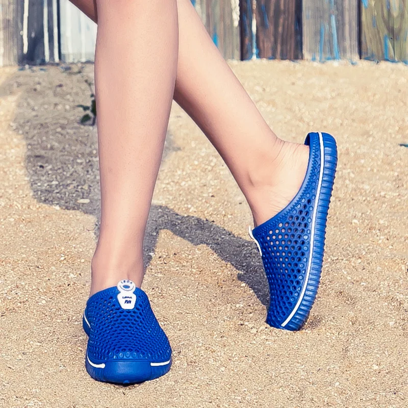 Мужские сетчатые шлепанцы дышащие сандалии пляжные тапочки для воды ажурные