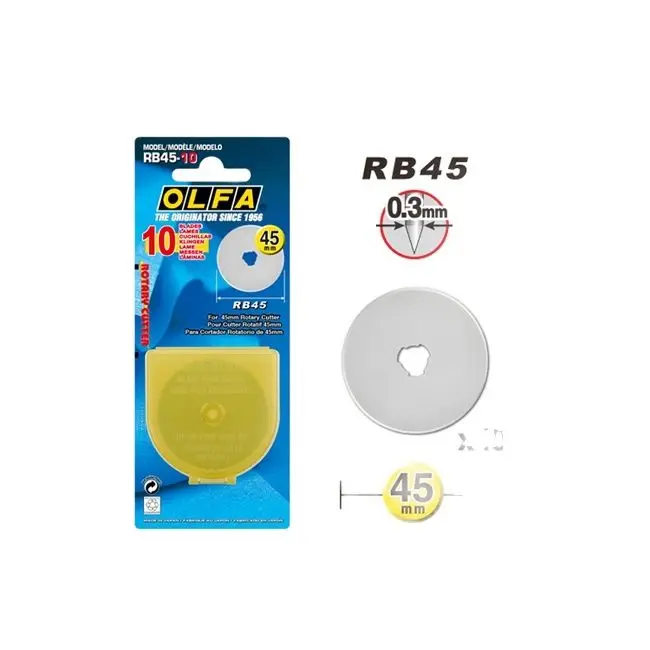 

Japan OLFA RB45-10 Hob Round 45MM Diameter Blade