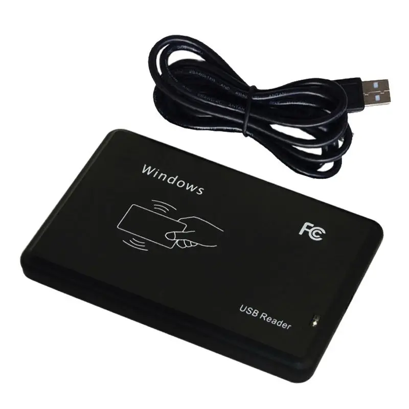 

KINJOIN RFID Reader EM4100 USB Proximity Sensor Smart Card Reader no drive issuing device EM ID USB for Access Control