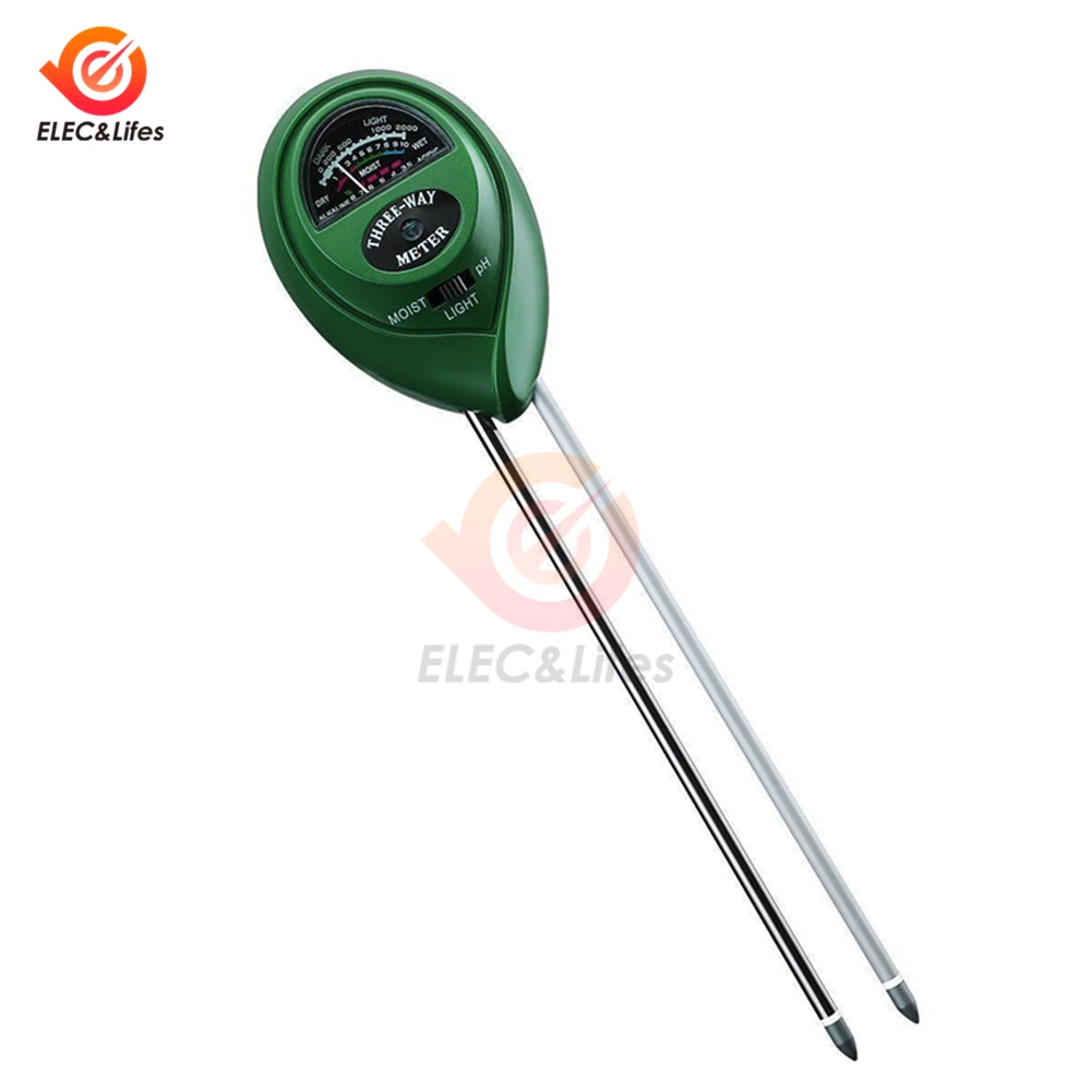 

3 in 1 PH Meter Soil Moisture Tester Humidimetre Meter sunlight Detector Garden Plant Flower Testing Tool